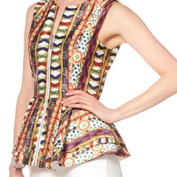 Gracia Printed Peplum Blouse - Picture 3 of 3